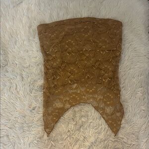 Urban Renewal Tan Lace Top